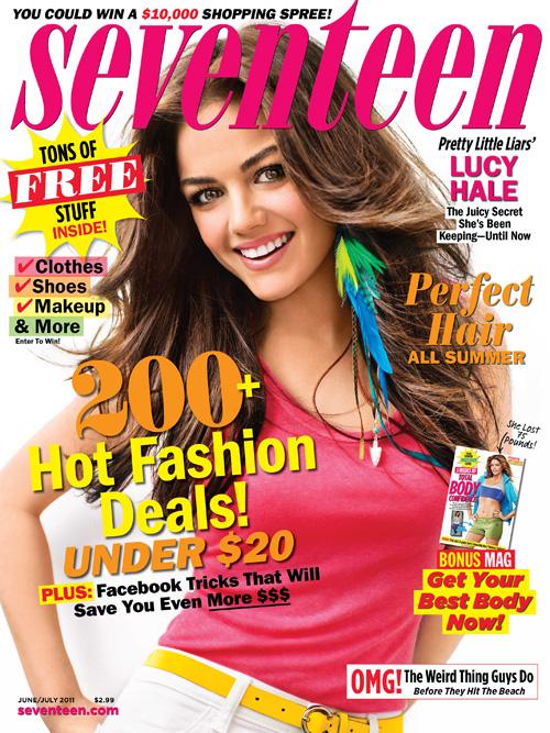 Lucy Hale Covers Seventeen June 2011