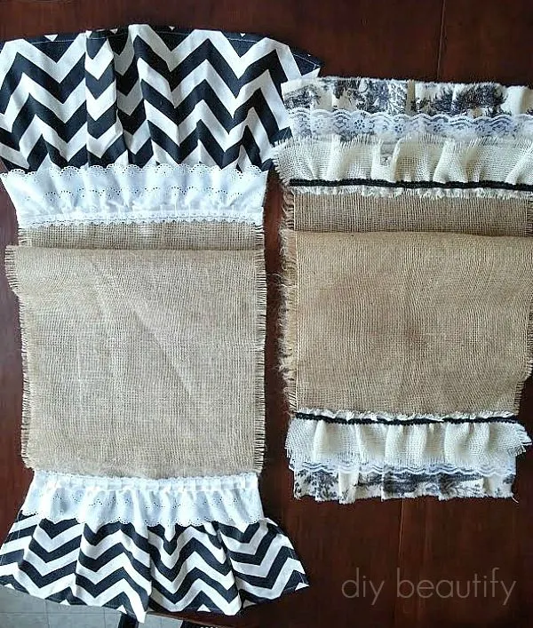 burlap table runners