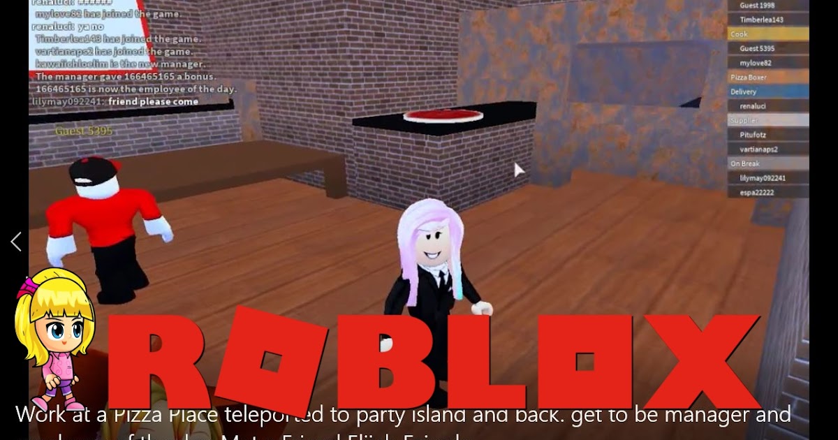 Chloe Tuber Roblox Work At A Pizza Place Gameplay Get To Be - work at a pizza place roblox game