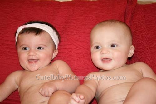  Little Twins with Cute Expressions