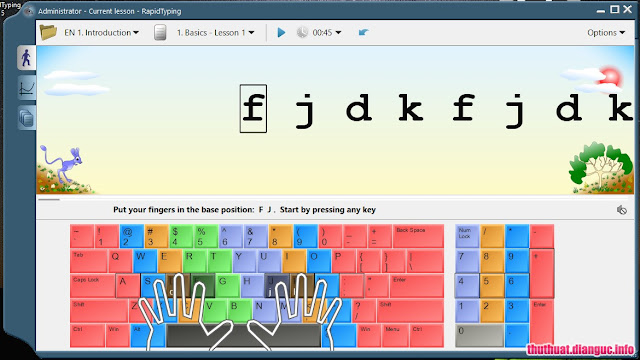 Download Rapid Typing Tutor 5.0.106 - Học gõ 10 ngón soạn thảo văn bản