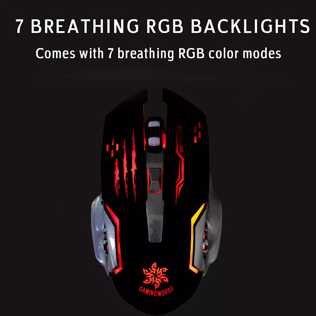 Zinq Technologies 1070 LED Backlight 6 Button USB Gaming Mouse