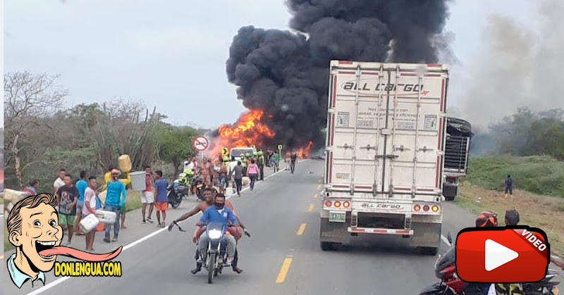 7 saqueadores muertos y 40 quemados al explotar un camión volcado lleno de gasolina 