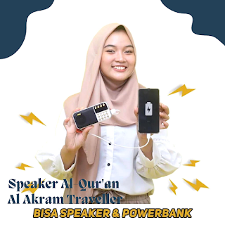 Al Akram Traveller Speaker Qur'an Bisa Jadi Power Bank 600mah