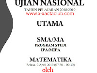 Download Soal Ujian Nasional Matematika Smp 2019