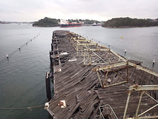 Damaged old wharf