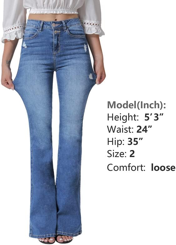 VIPONES Bell Bottom Jeans for Women - ᵂᵒᵐᵉⁿ ˢʰᵒᵖ