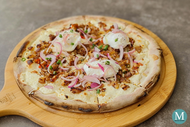 Sisig Pizza at Crust Restaurant at The Lind Boracay