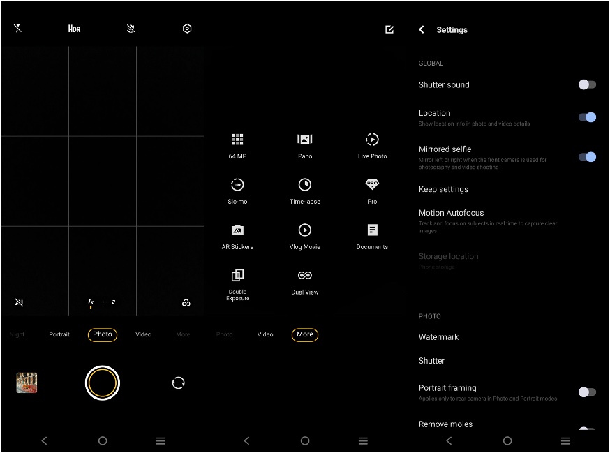 vivo V25e Camera Interface