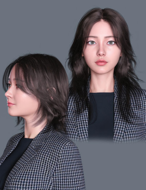 Elevate your 3D designs with the vibrant and versatile HS Haruko Dual Length Hair