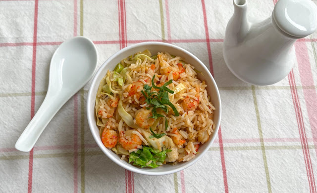 Food Lust People Love: An easy one pot meal, this spicy crawfish fried rice includes carrots and cabbage and is seasoned with garlic, ginger and chili peppers. It’s an ideal way to turn leftover rice into a tasty new delight.