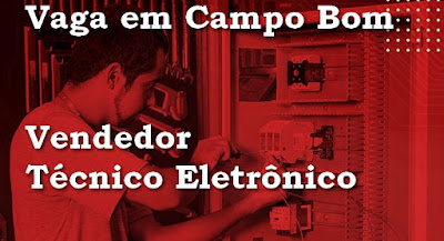 Vaga para Vendedor e Técnico em Eletrônica em Campo Bom