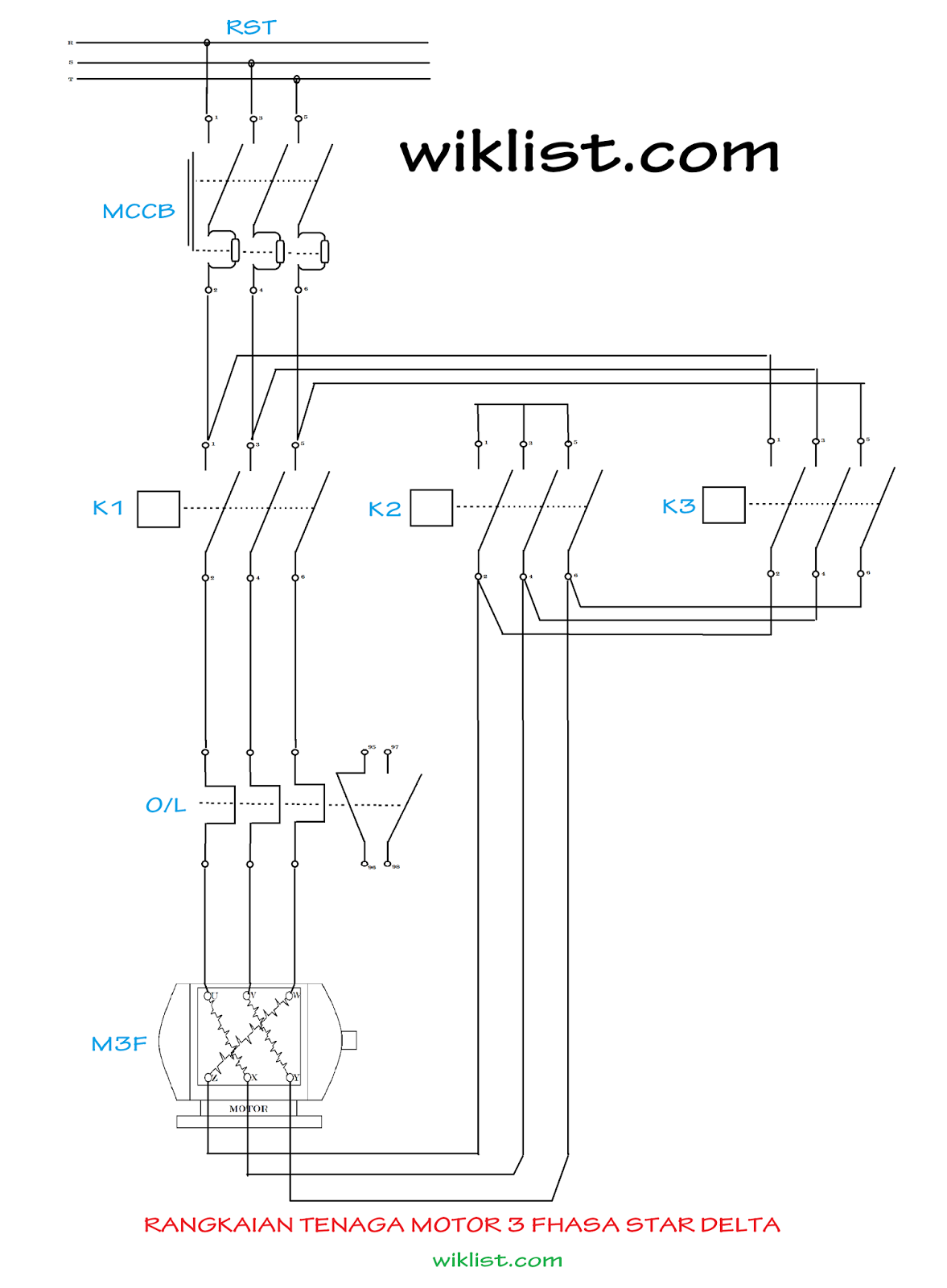 Sistem kontrol Motor Listrik 3 phasa star  delta  Mebuat dan 