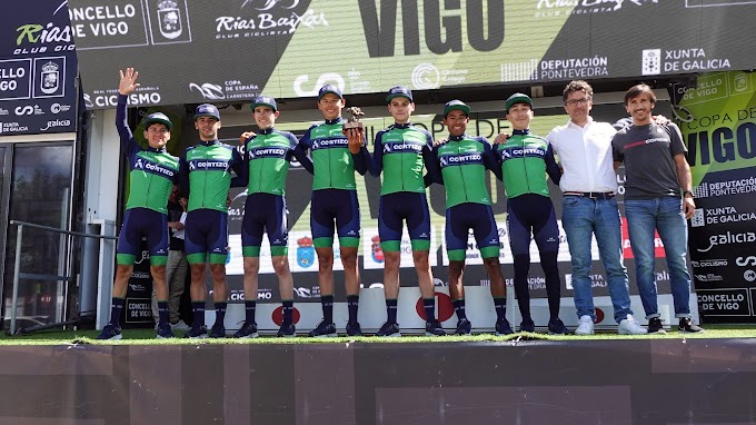 Sergio Chumil, del Padronés Cortizo, se exhibe en Vigo y vence en la última prueba de la Copa de España de ciclismo