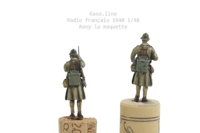 Photos des figurines de l'officier et des radios français de 1939-40 de Gaso.line au 1/48.