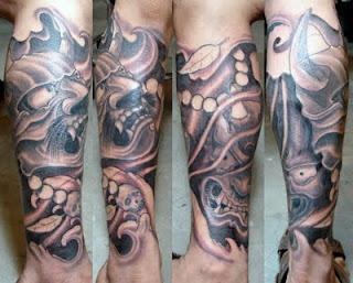 Beautiful Japanese Mask Tattoo 4