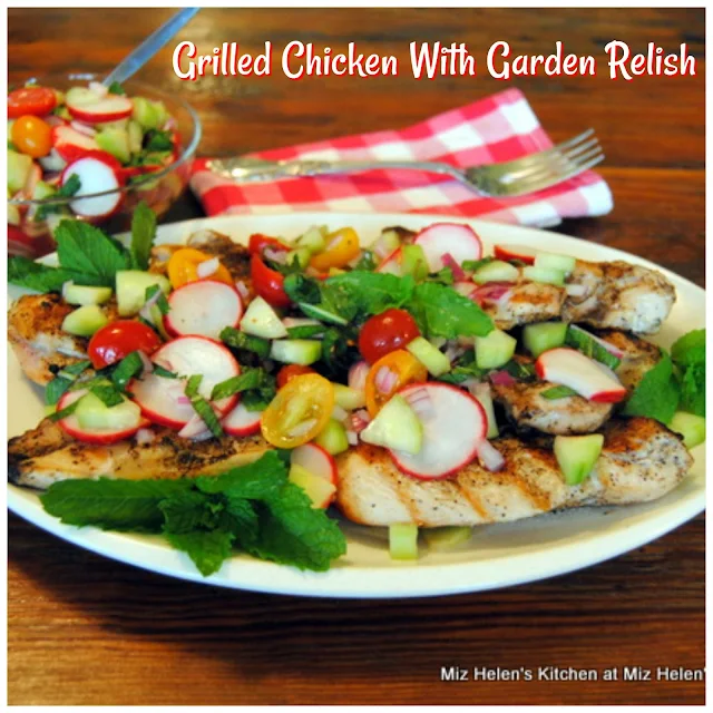 Grilled Chicken With Garden Relish at Miz Helen's Country Cottage