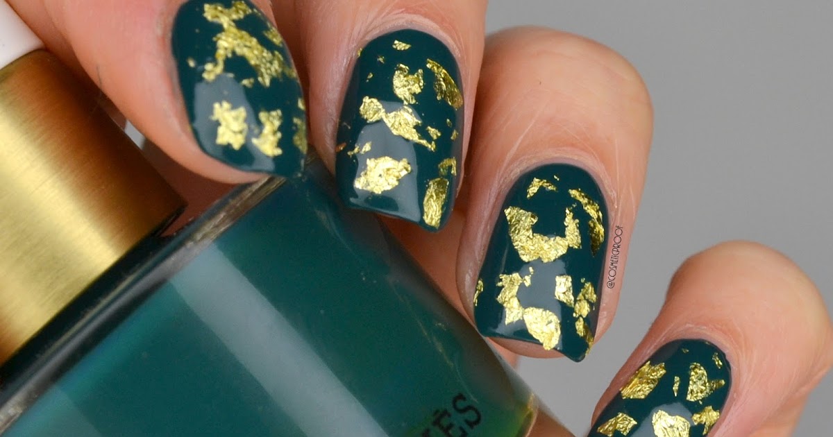 NAILS | Hermes Vert Ecossais with 18K Gold Leaf #CBBxManiMonday ...