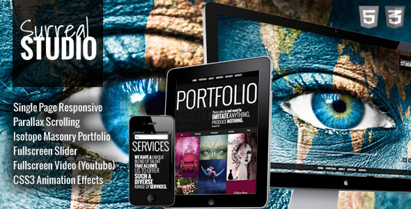 Surreal - Responsive Parallax One Page HTML5 - Portfolio Creative