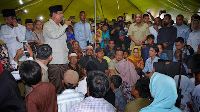 Santuni Korban Gempa Lombok, Prabowo Ditemani Titiek Soeharto