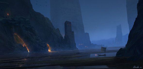 Masahiro Sawada artstation arte ilustrações sombrias cenários desolados fantasia ficção científica terror games