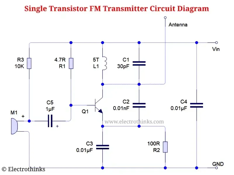27 MHz Radio Transmitter using single Transistor