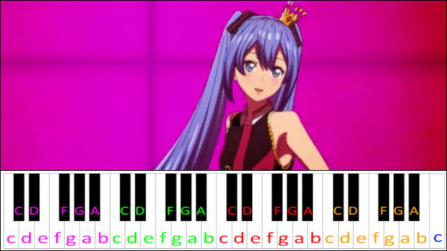 Kimagure Mercy by Hatsune Miku, Hachioji-P Piano / Keyboard Easy Letter Notes for Beginners