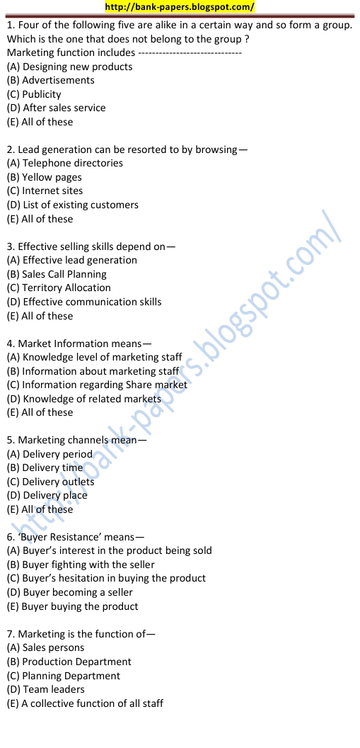 State Bank Of Mysore Question Papers