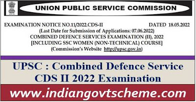 Combined Defence Service CDS II 2022 Examination