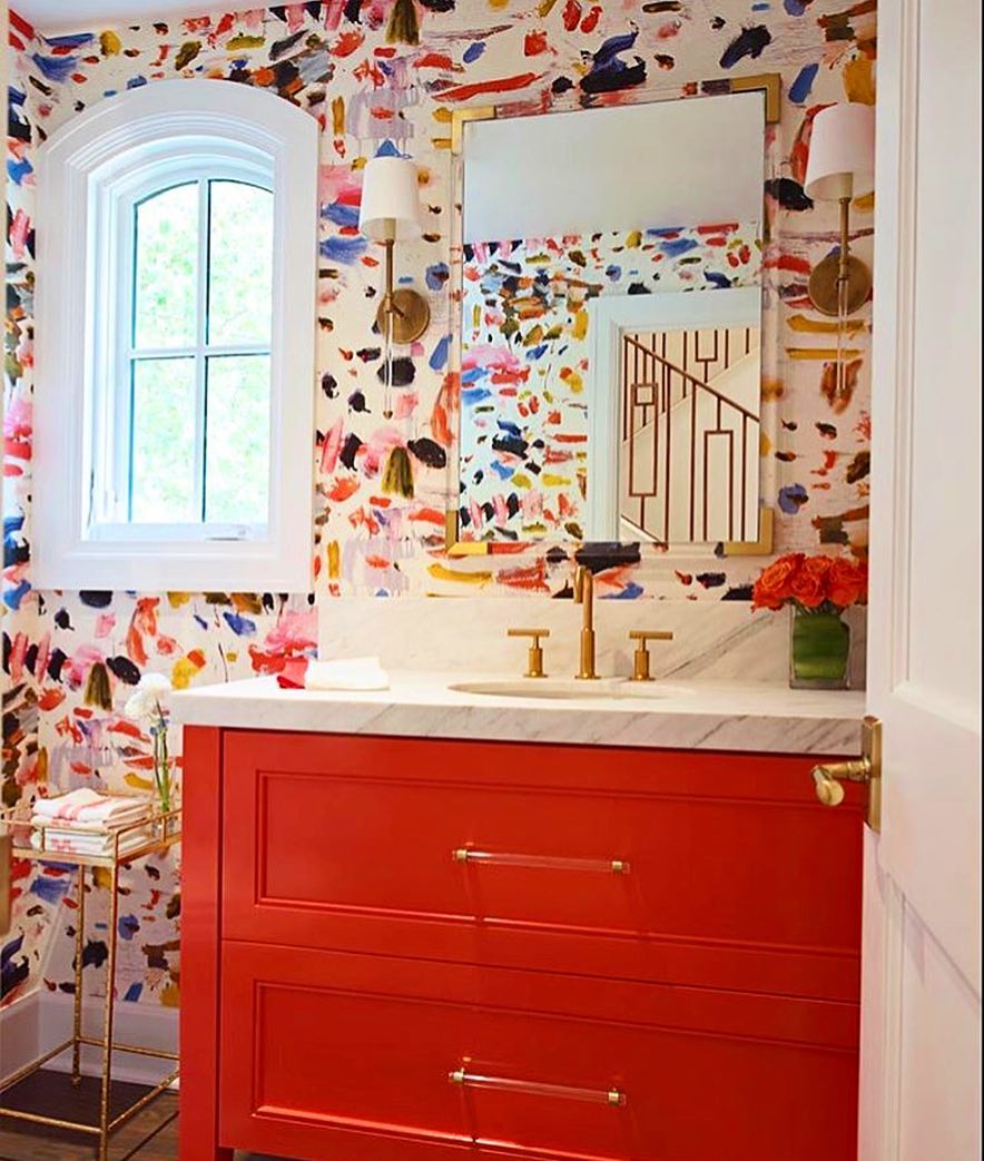 Aesthetic Oiseau Wallpaper Bathroom Inspo