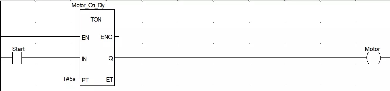 On-Delay-Timer, TON-Timer-In-PLC