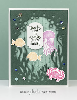 Stampin' Up! Seas the Day Thank You Card + Video ~ www.juliedavison.com #stampinup January-June 2022 Mini Catalog