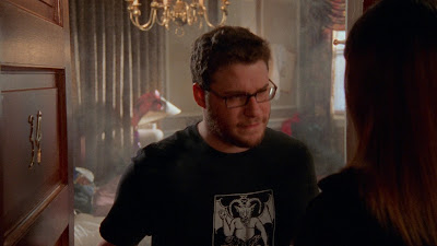 Seth Rogan as Bob, surrounded by a cloud of pot smoke