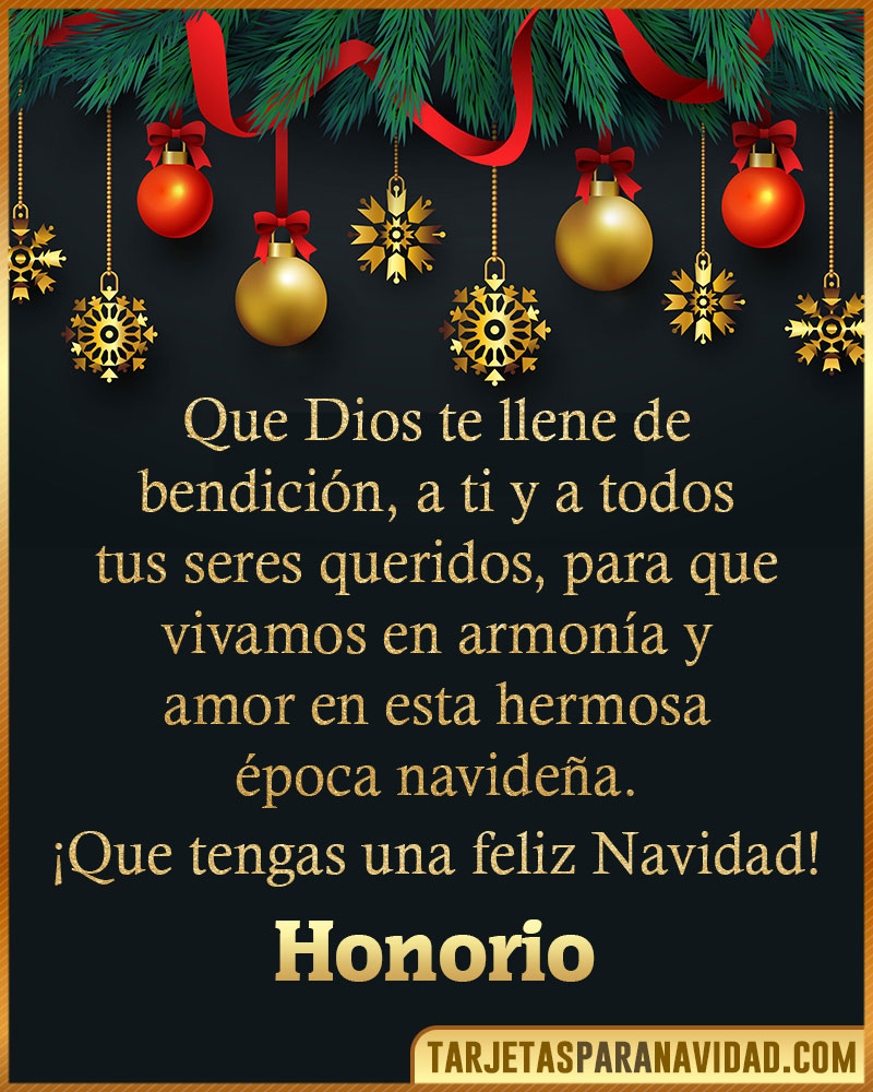 Frases cristianas de Navidad para Honorio