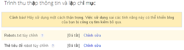 Tính năng robot.txt dành cho blogspot - Seo hoàn hảo