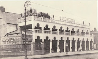 The ornately crafted front of the Alcazar, Edmonton