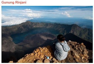 Tempat Wisata Gunung Rinjani di Lombok Utara