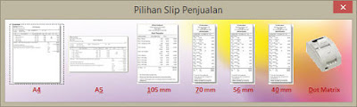 Pilihan ukuran kertas pada print preview