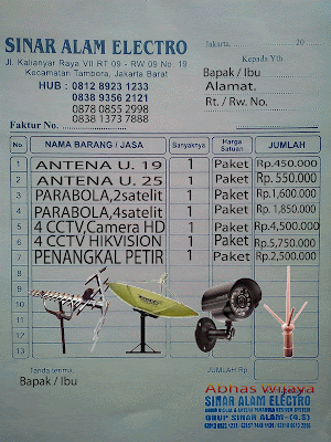 Daftar Harga Paket Antena,Parabola Dan Camera CCTV Beji,Depok ( 021-6302053 )