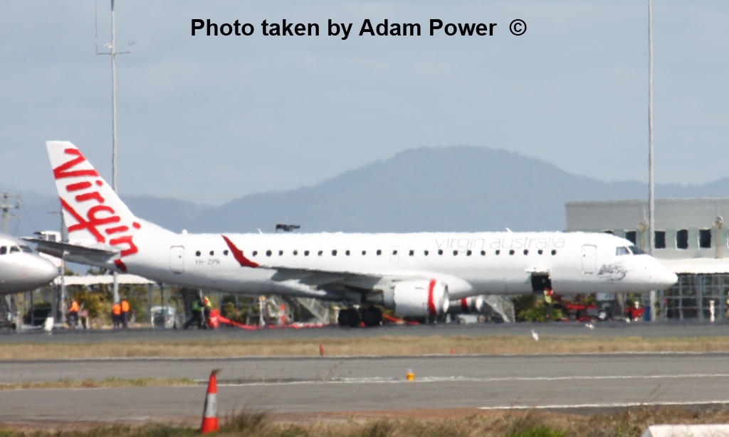 The E190 popped into Mackay Airport on Saturday 30 July operating from and