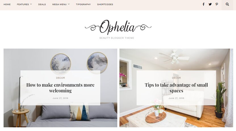Ophelia Blogger Template