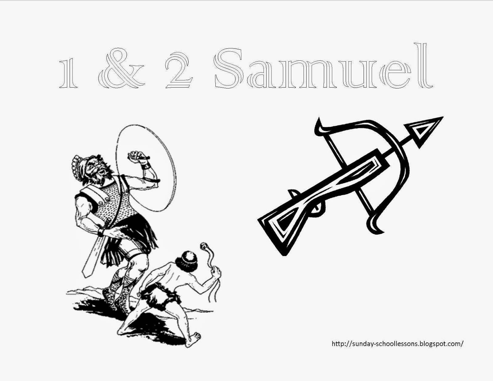 1 And 2 Samuel Books Of The Bible Coloring Page Sunday School Lessons Of Plenty
