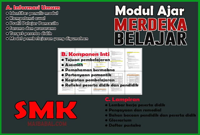 contoh format modul ajar smk sekolah penggerak kurikulum merdeka belajar tahun ajaran 2022 2023