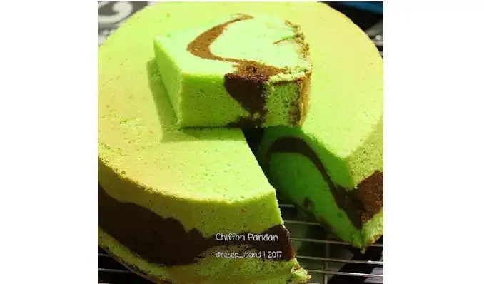 cara membuat kue chiffon pandan yang harum dan wangi rasanya enak