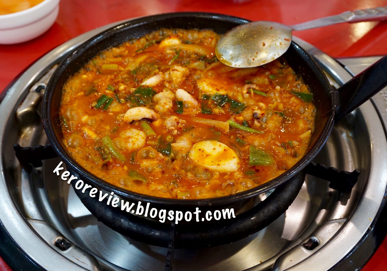 รีวิว ร้านอาหารเคมิชิบ ผัดเผ็ดปลาหมีกและกุ้ง ปูซาน เกาหลีใต้ (CR) Review spicy stir fried quid and shrimp, Gaemijip (개미집) Restaurant, Busan, South Korea.