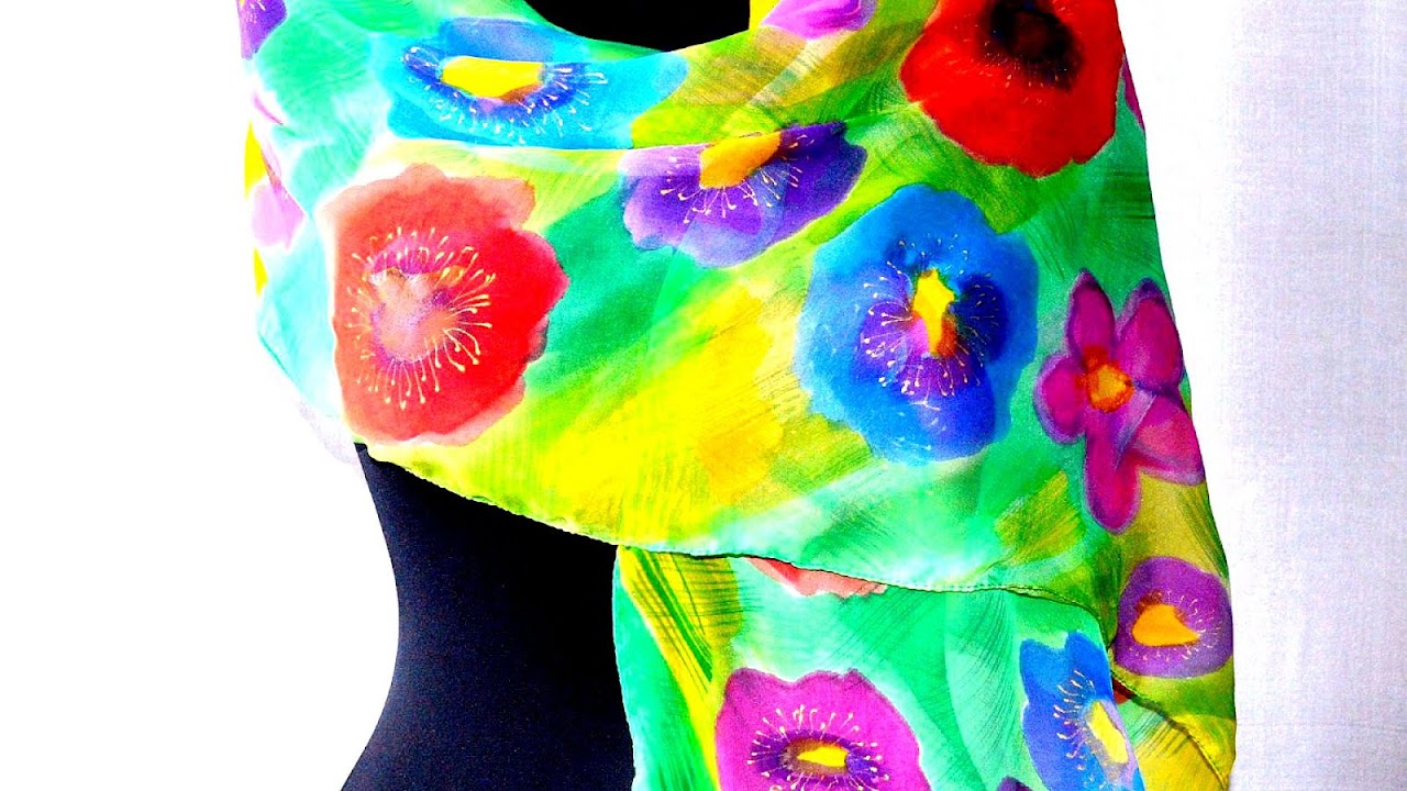 Silk Scarf Hand Painted