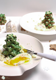 Spinat-Feta-Brotaufstrich mit Eiergericht