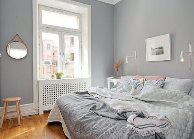 Gray color bedroom wall color