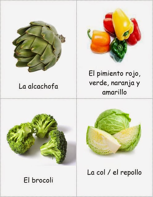 Испанский язык в картинках: Овощи