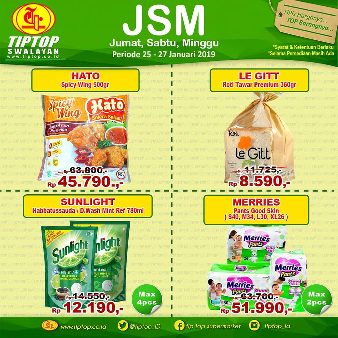 #TipTop - #Promo #Katalog JSM Periode 25 - 27 Januari 2019